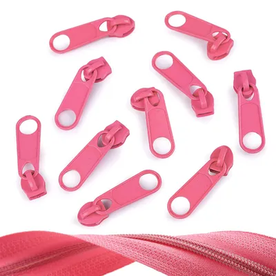 10 Reißverschluss Zipper für Endlosreißverschluss, 5mm, bubblegum