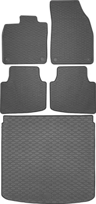 Immagine prodotto di RIGUM 434286 Tappetini per bagagliaio + GEYER 911/4C - Skoda Enyaq Crossover 04.2021 (bagagliaio superiore) Poggiapiedi AV2 anteriore - INSTALLAZIONE