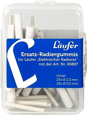 Image de Läufer Gomme de rechange pour gomme électrique 69607 50 gommes en plastique