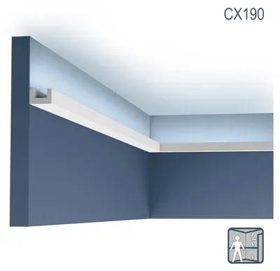 Produktbild von Orac Decor CX190 AXXENT U-PROFILE Eckleiste für Indirekte Beleuchtung 2 m
