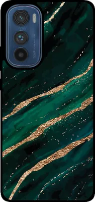 Image de L'étui Smartphonica convient pour
Motorola Edge 30 avec impression marbre - Coque arrière TPU design marbre - Vert
Or