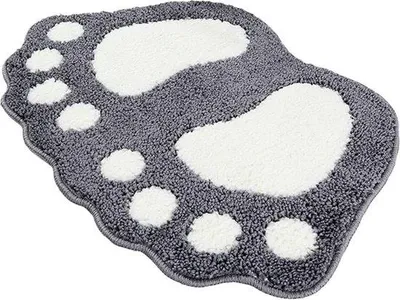 Obrázek produktu pro Bezpečnostní rohož zabraňující úrazům, 40 cm x 60 cm (šedá), vodoodpudivá, rychle schnoucí, omyvatelná, odolná