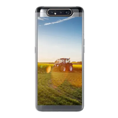 Produktbild von MuchoWow® Handyhülle Schutzhülle Hülle für Samsung Galaxy A80 Traktor - Gras - Sonnenuntergang Silikon Softcase Handy Hülle - Schutzdeckel