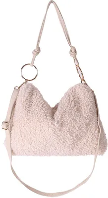 Productafbeelding van Giuliano Teddy schoudetas Amynah - Beige - Teddy - Dames -  Italy