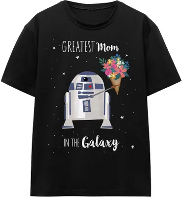 Immagine prodotto di Star Wars - Maglietta "La più grande mamma della galassia" per uomo/donna Unisex - Festa della Mamma TV17348 (S) (Nero)
