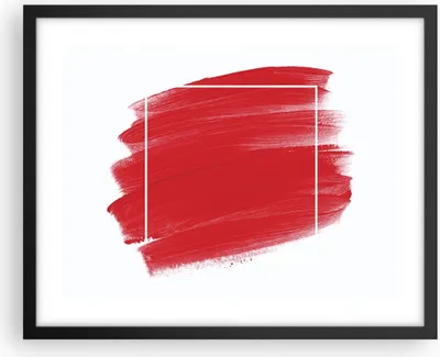 Produktbild von Gerahmtes Poster - Schwarzer Rahmen - Rot Farben Stück - 50x40 cm - Wand Bild - Wanddeko - Wandbilder - Kunstposter - Wandposter - Bilderrahmen - Bilder - Kunstdruck - Wanddekoration - P2BAA50x40-5067