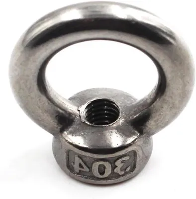 Oogmoer M12 - Edelstahl 304 - Schraubmuttern - Augenschrauben - Set von 3 - Korrosionsbeständig - Augenschraube