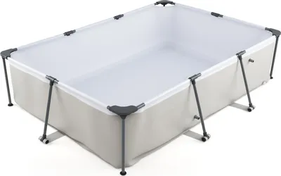 Produktbild von COSTWAY Pool-Set mit Filterpumpe 300 x 207 x 66 cm, Aufstellpool rechteckig, Swimmingpool Komplettset groß, Swimming Pool für Garten