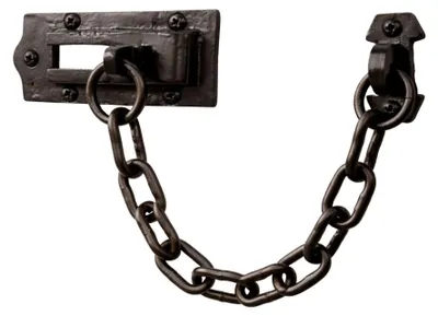 Imagen del producto de Barra de seguridad para puerta, fabricada en hierro , robusta, apta para interior y exterior, unidad individual