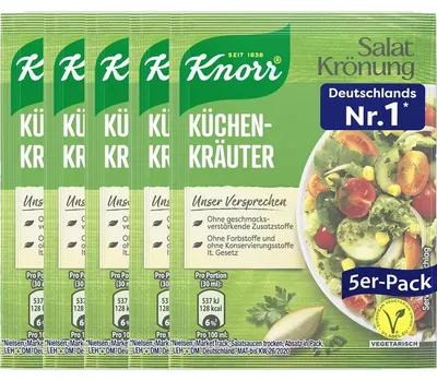 Immagine prodotto di Knorr Salatkrönung erbe da cucina condimento trasparente 5x 8g 5er 5er confezione