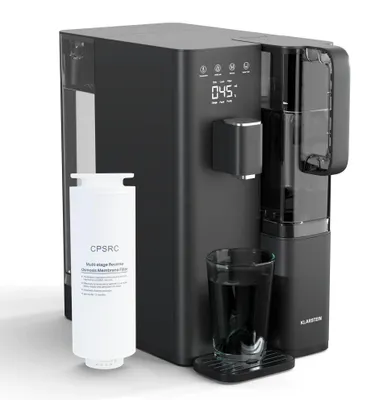 Zdjęcie produktu dla Klarstein VitalPour osmotický systém - 5-stupňová filtrácia reverznou osmózou, horúca voda za 3 sekundy, 5 l nádrž a 1,5 l kanvica, 5 teplotných úrovní, dotykový displej, detský zámok, jednoduchá inštalácia