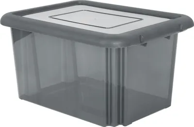 Produktbild von EDA Aufbewahrungsbox 55L - grau - stapelbar - 58 x 44 x 31 cm