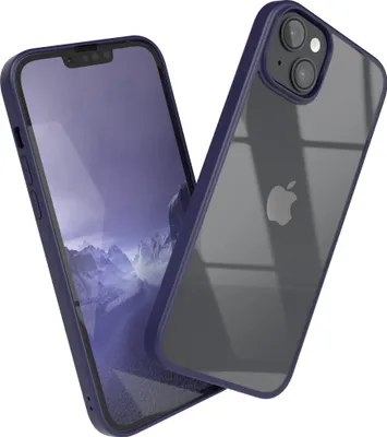 Produktbild von EAZY CASE Clear Hybrid Bumper Hülle für Apple iPhone 14 Plus, Handyhülle stoßfest mit Kameraschutz, Handycase dünn in Lila