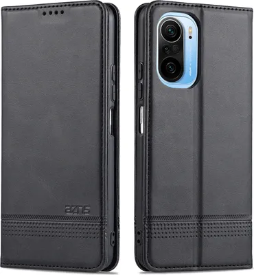 Obrázek produktu pro Xiaomi Poco F3 Pouzdro, Peněženka s Magnetickým Uzávěrem a Stojánkem, Kožené Flip Pouzdro pro Xiaomi Poco F3 černé