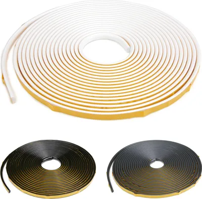 Produktbild von HEXIMO Flexible Zierleiste selbstklebend weiß - PVC Dekostreifen für Decken & Wandübergang Fliesenkante Wandkanten Spiegel Bilder Rahmen Türen Modell: SFL-1-weiß 12x6 mm (1 Rolle / 10 meter)