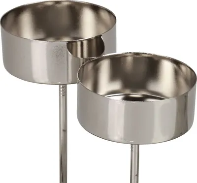 Produktbild von Silberne Teelichthalter Adventskranz Steckbar Ø4cm 8er Set, 8 Stück