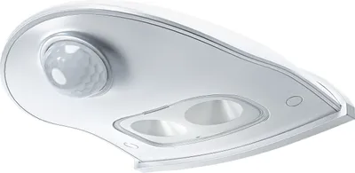 A white LED downlight with a motion sensor.