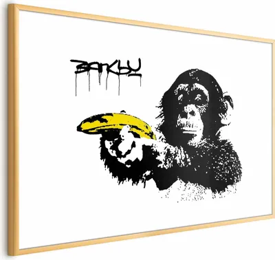 Produktbild von Posterpapier Poster - Banksy: Monkey with a Banana 30x21 cm Streetart i-C-0148-ao-a