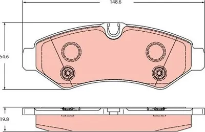 Zdjęcie produktu dla Klocki Hamulcowe Db Tył Sprinter 2,0-3,0 Cdi 18-