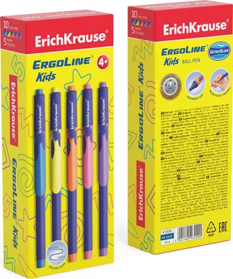 Produktbild von Kugelschreiber ErgoLine Kids 0,35mm mit Gummigriff 10 Stück Blau