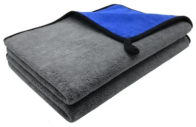 Produktbild von 2er Set Mikrofasertücher Autopflege 60x40cm 800GSM Blau Trockentücher