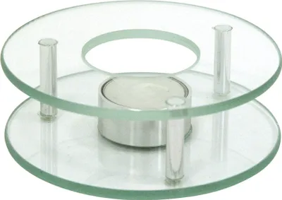 Image de AXENTIA Chauffe-eau chrome/verre 125 mm rond