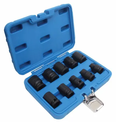 Immagine prodotto di Set 10 bussole a impatto corte, 1/2'', per riparazioni auto e cambio gomme
