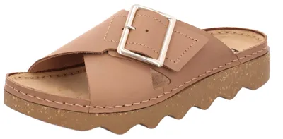 Produktbild von Rohde Damen Pantolette aus Nubukleder mit Plateausohle Alassio 6220, Größe:42 EU, Farbe:Braun