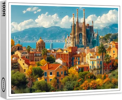 Produktbild von raxxa Premium-Puzzle "Barcelona", 1000 Teile