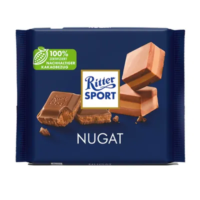 Produktbild von 13 x Ritter Sport - Bunte Vielfalt - Nugat - 100g (dunkelblau)