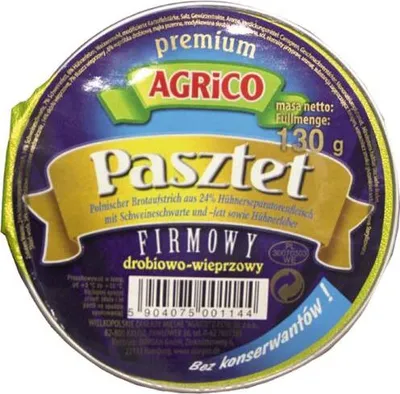 Produktbild von Agrico "Pasztet drobiowy" Geflügelpastete 130g