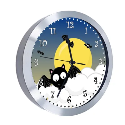 Produktbild von Funkuhr, Kinder Wanduhr, Kinderuhr, Kinderzimmer  Fledermaus