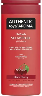 Produktbild von Gel sprchový Authentic toya Aroma, 400 ml, Černá třešeň