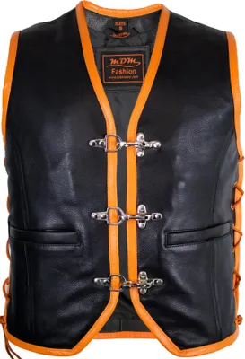 Produktbild von Clubweste Lederkutte Biker Kutte Motorradweste Lederweste Chopperweste Rockerwes(6XL)