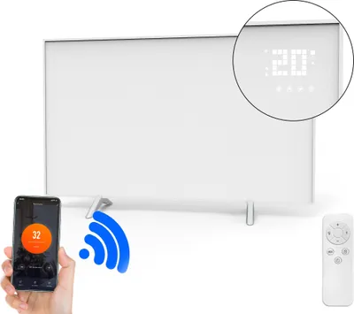 Image de Superia Télécommande Wifi Panneau mobile infrarouge 450, 600 et 720Watt - 360Watt 60 x 60 cm