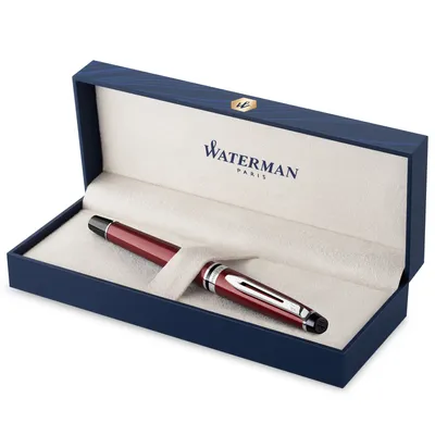 Produktbild von Waterman Expert Füllfederhalter | dunkelrot mit Chromzierteilen | Füllfederhalter Mittlere Spitze | Geschenkbox
