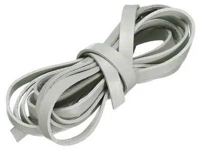 Lederband, 10 mm, grau, 3 m, für DIY-Armbänder & Basteln