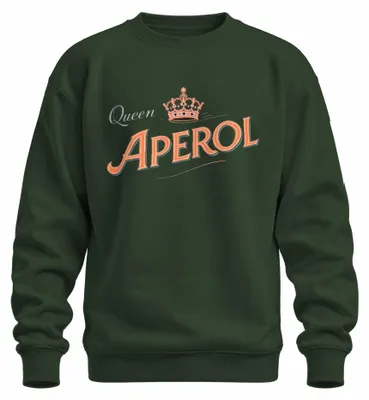 Immagine prodotto di Cocktail Aperol Spritz, ideale per feste estive, regalo, felpa con cappuccio a tema carnevale, colore verde bottiglia, taglia S