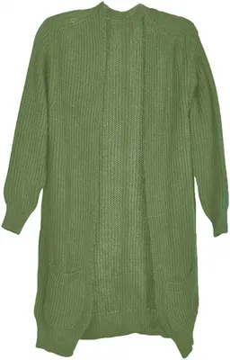 Produktbild von styleBREAKER Damen Grobstrick Cardigan mit aufgesetzten Taschen, Strickjacke ohne Verschluss, Strickmantel, Onesize 08010064