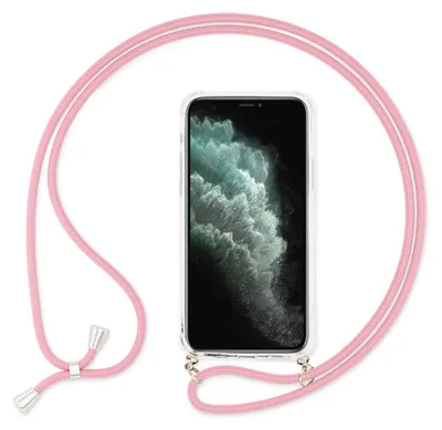 Produktbild von NALIA Handy Hülle mit Kette für iPhone 11, Necklace Case Etui mit Umhänge-Band Pink