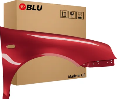 Zdjęcie produktu dla BLU Błotnik pasujący do VW Volkswagen Golf IV 4 LC3K Prawy Czerwony CanyonRot | 1997-2006 | Przedni Przód | Lakierowany | Gotowy do montażu  | Stal