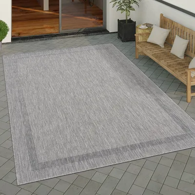 Immagine prodotto di Tappeto da esterno Tessuto piatto effetto sisal con bordino Resistente ai raggi UV Robusto Dimensioni 80x150 cm