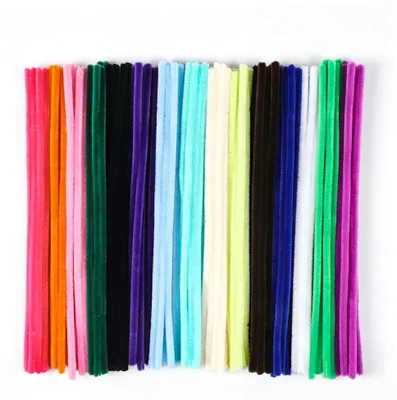 Chenilledraht 100 Stück, 15 Farben, 30 cm, Basteldraht für DIY