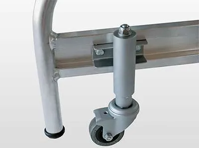 Produktbild von Günzburger Steigtechnik 4x Feder-Bremsrollen für Arbeitspodeste mit 2 Stufen - 050068