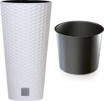 Obrázek produktu pro Květináč RATO TUBUS s vkladem 40 cm - barva: bílá