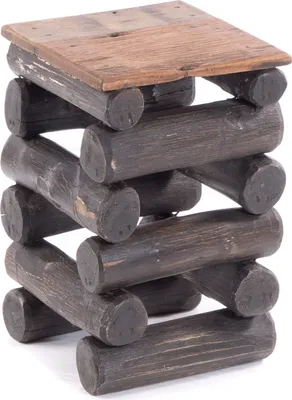 Produktbild von HOCKER "BLOCK 38" | 30x30x39cm (BxTxH), Altholz Teak | Sitzhocker | Farbe: 04 schwarz-natur