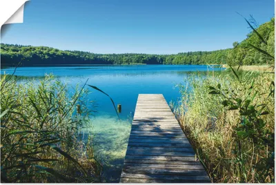 Produktbild von ARTland Poster Landschaft am See Steg Größe: 90x60 cm