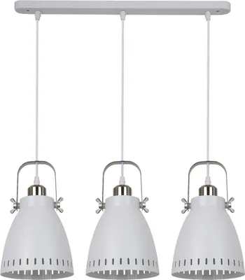 Zdjęcie produktu dla Żyrandol Italux Franklin industrialny biały MD-HN8026S-3-WH+S.NICK