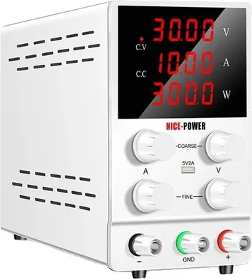 Obrázek produktu pro Napájecí zdroj, nastavitelné napětí, vysoká přesnost, (30V10A)bílý, 220V EU PLUG