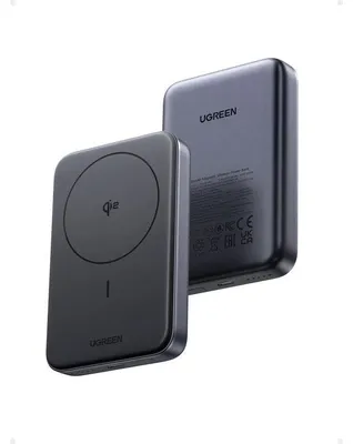 Produktbild von Qi Powerbank, UGREEN 10000mAh, 30W, Kabellose & Kabelgebundene Ladung, USB-C, USB-A, Schwarz